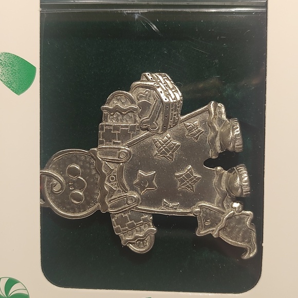 Longaberger 2 Sets Of 2 Vintage Pewter Ornaments Snow Friends And Roger & Ginger - Picture 5 of 12